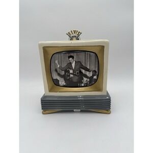 Elvis Presley Handmade Cookie Jar- Black&White TV  By Vandor Official EPE 1998